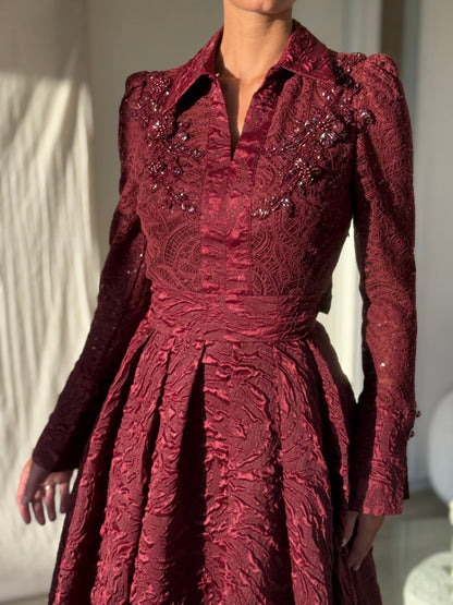 The Amore dress burgundy