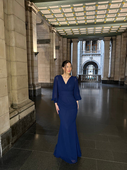 The Sevda dress navy blue