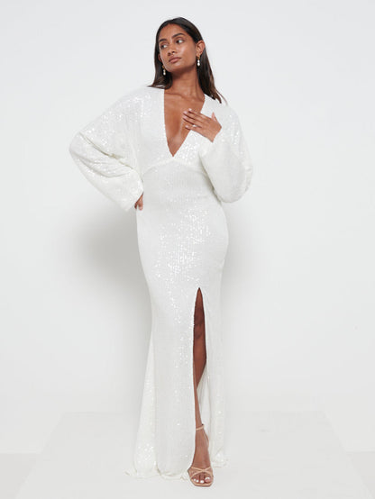 Alexis Sequin Maxi Dress - Ivory