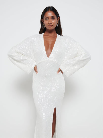 Alexis Sequin Maxi Dress - Ivory