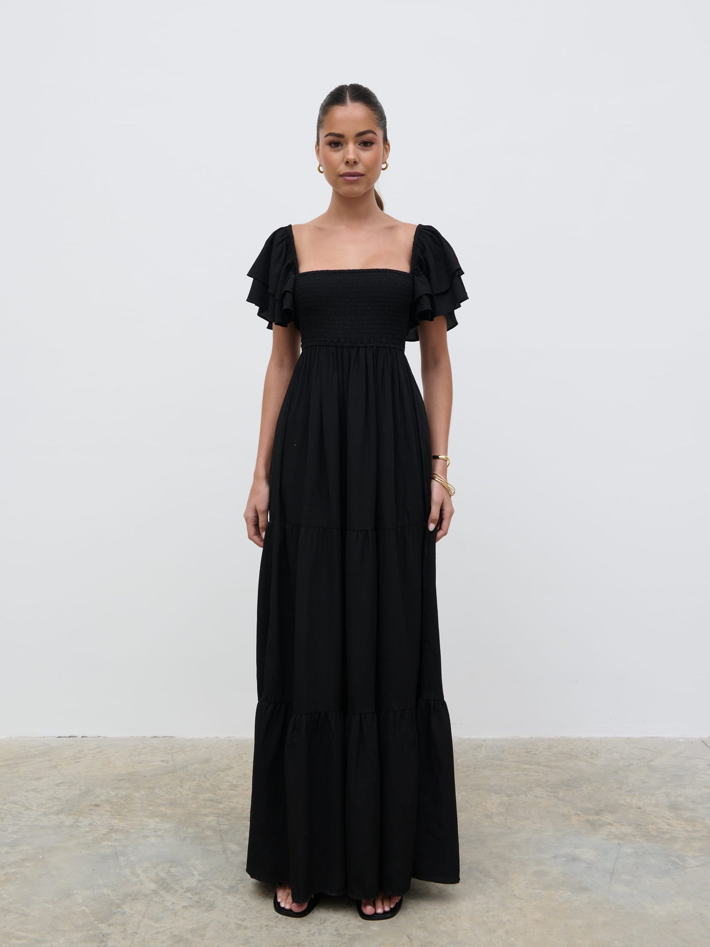 Althea Frill Easywear Day Dress - Black