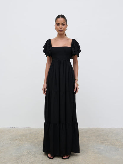 Althea Frill Easywear Day Dress - Black