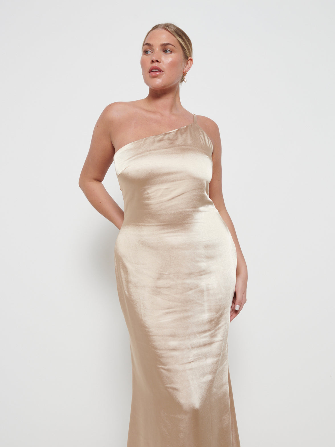 Amelia Maxi Bridesmaid Dress - Matte Bronze