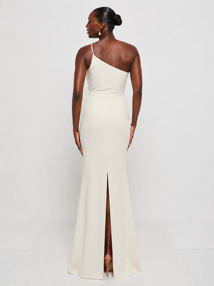 Amelia Crepe Maxi Bridesmaid Dress - Champagne