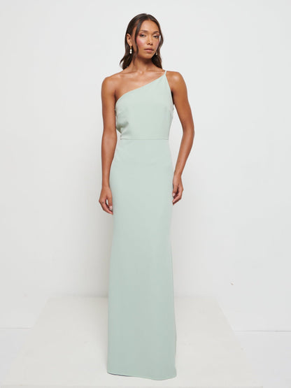 Amelia Crepe Maxi Bridesmaid Dress - Sage