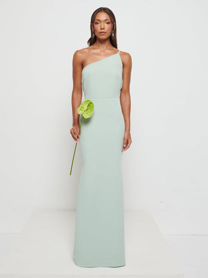 Amelia Crepe Maxi Bridesmaid Dress - Sage