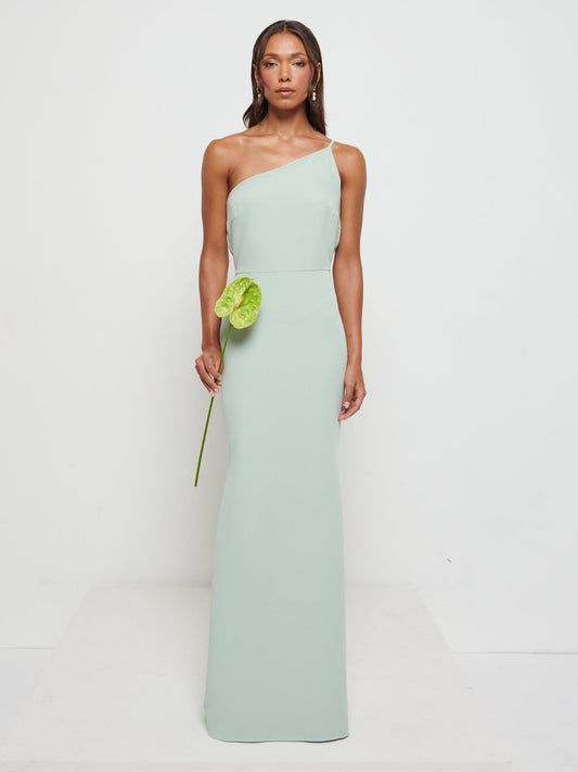 Amelia Crepe Maxi Bridesmaid Dress - Sage