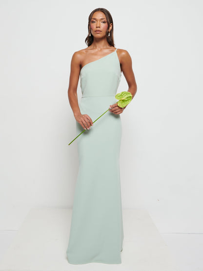 Amelia Crepe Maxi Bridesmaid Dress - Sage