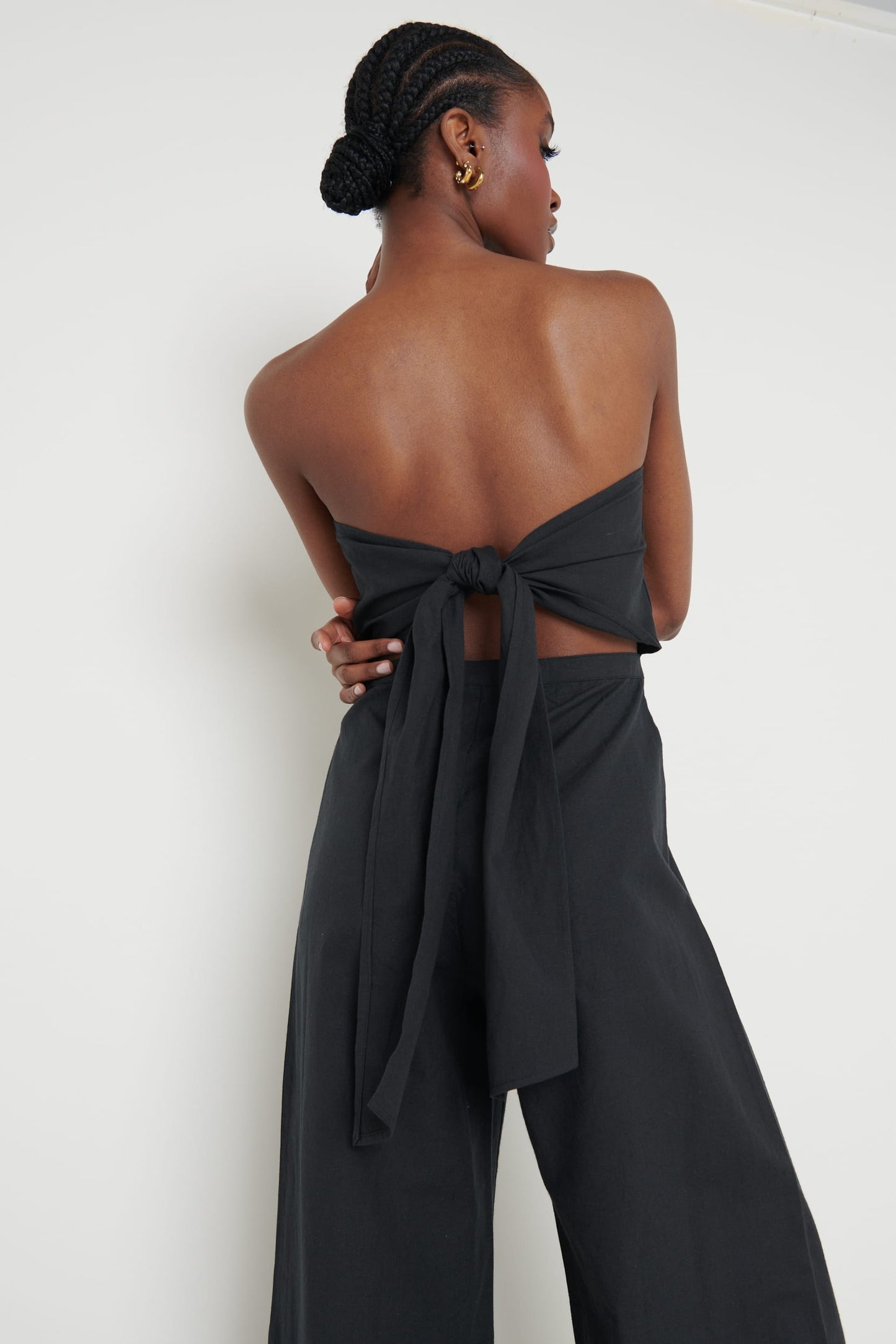 April Bandeau Jumpsuit - Black