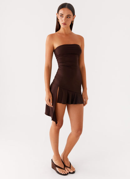 Arianne Mini Dress - Chocolate
