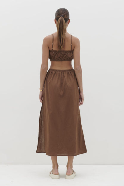 Artie Cut Out Midaxi Dress - Espresso