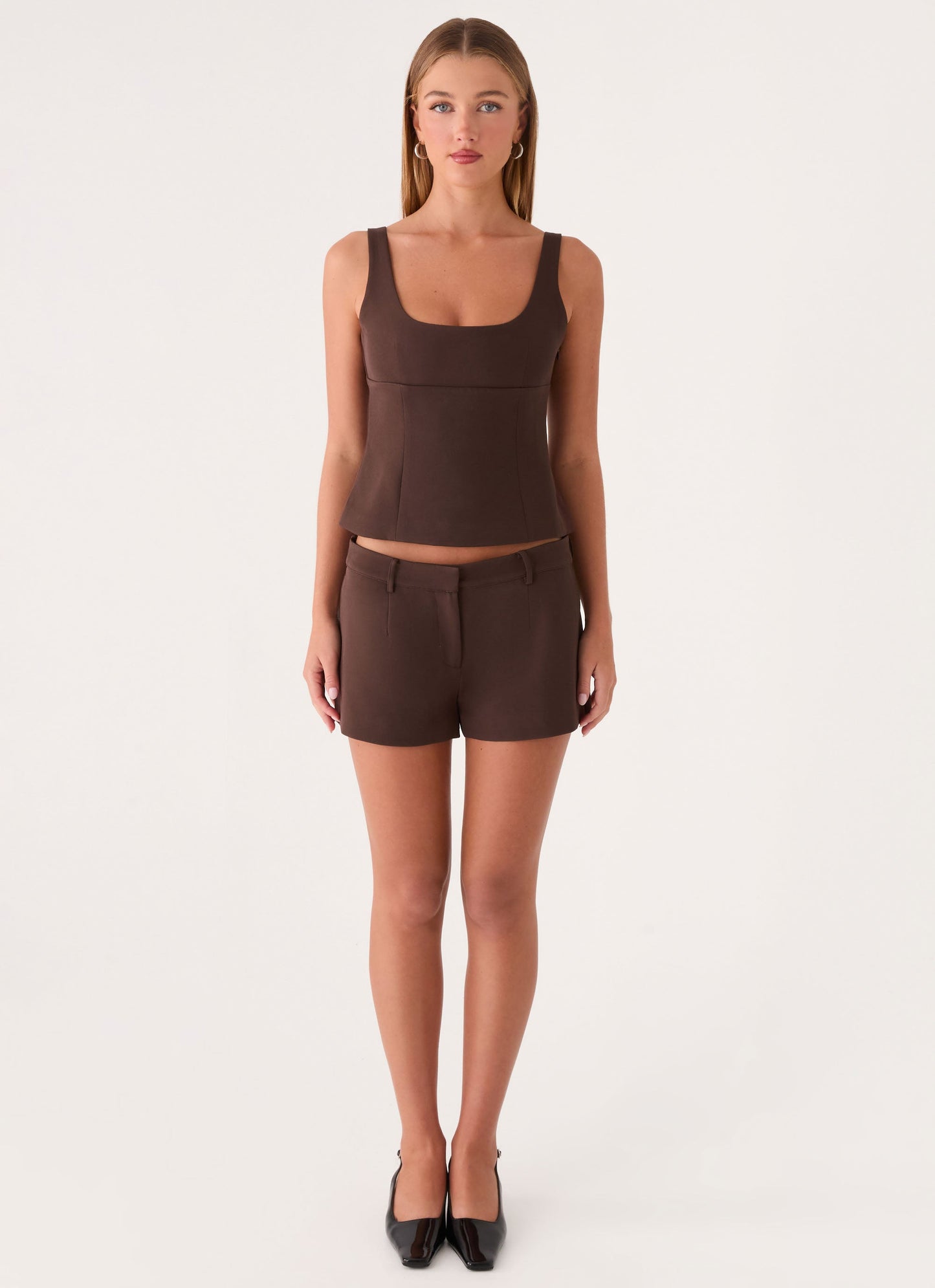 Autrey Suiting Top - Chocolate