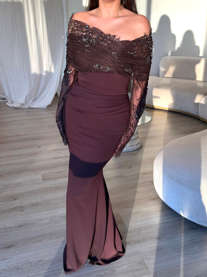 The Ina dress brown