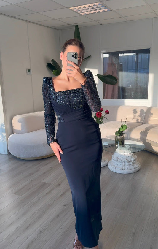 The Elmaza dress navy blue