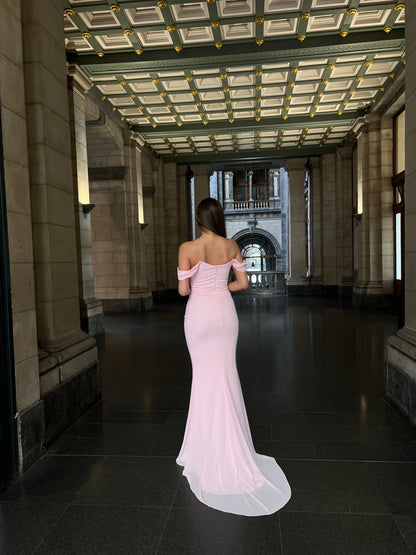 The Meyra dress soft pink