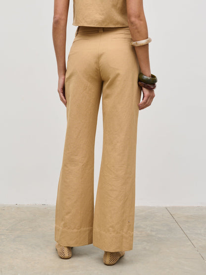 Blair Linen Trousers - Camel
