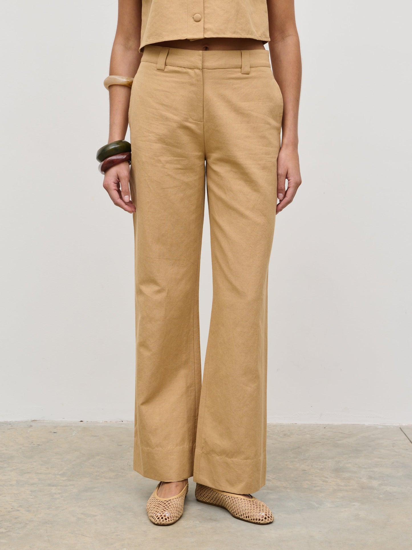 Blair Linen Trousers - Camel