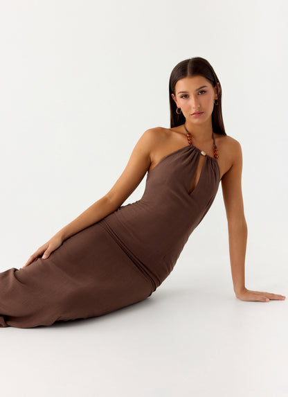 Bloomers Maxi Dress - Brown