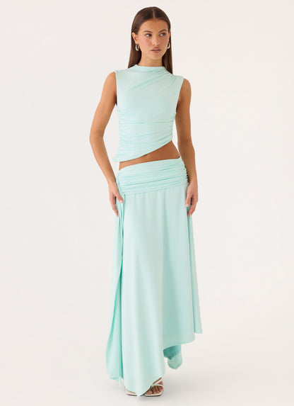 Briege Maxi Skirt - Aqua