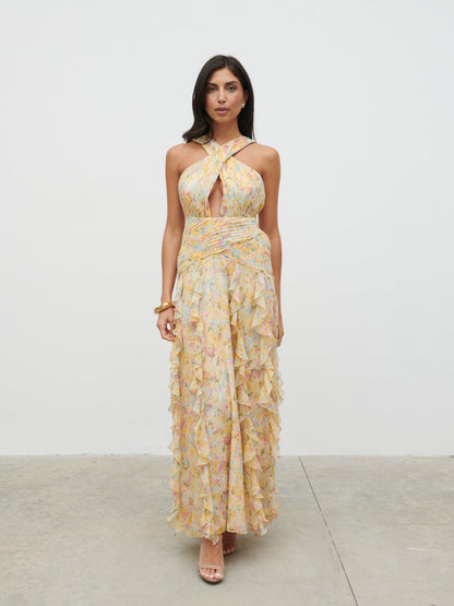 Brielle Maxi Dress - Multi Abstract Print
