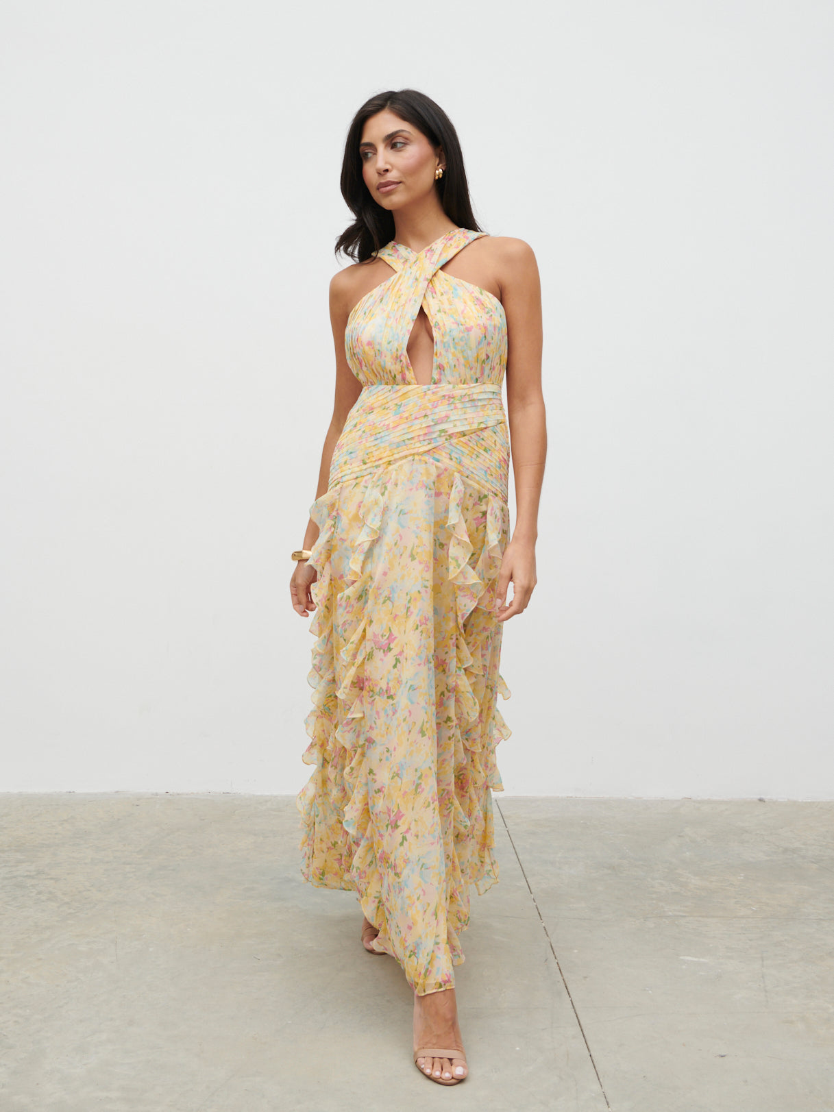Brielle Maxi Dress - Multi Abstract Print