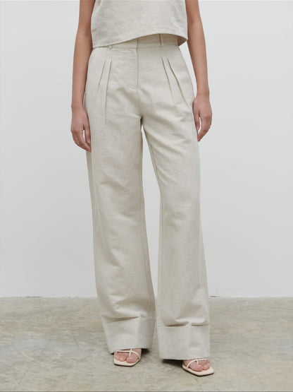 Bryony Linen Trousers - Natural