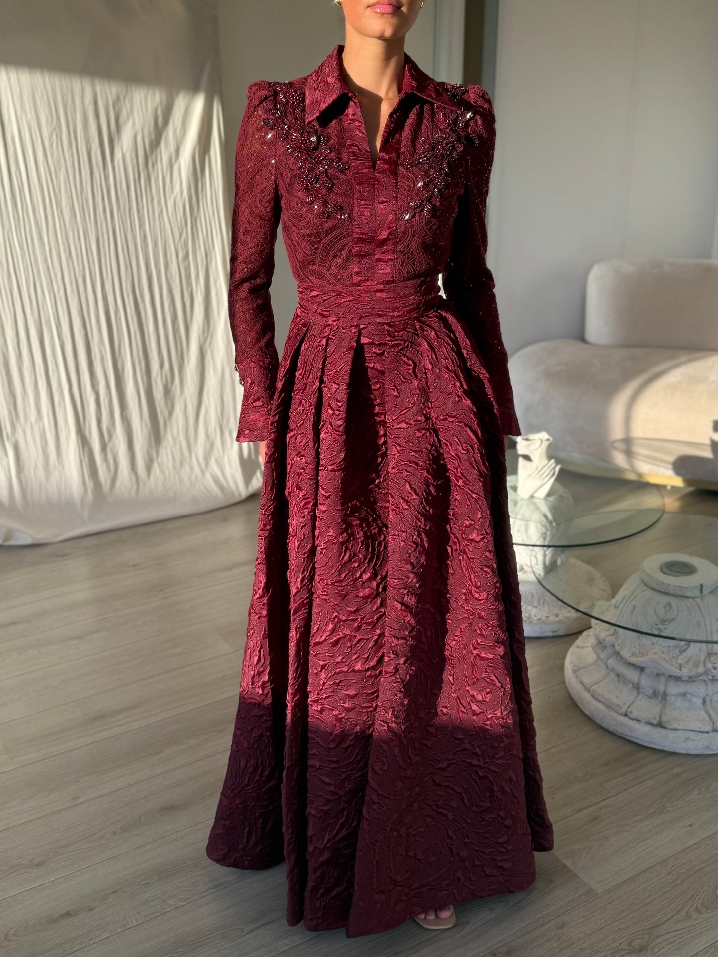 The Amore dress burgundy
