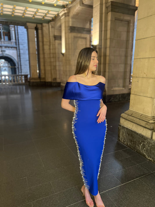 The Meral dress royal blue