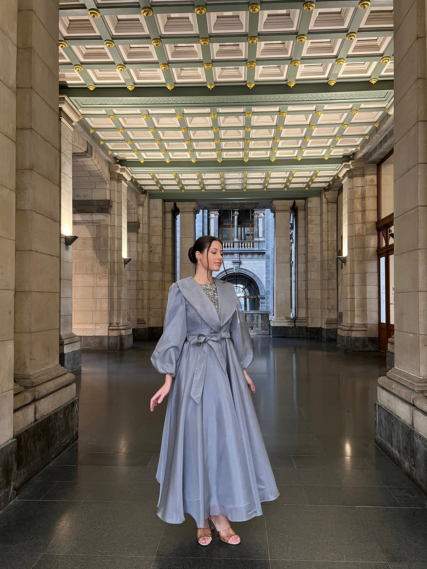 The Roza dress grey