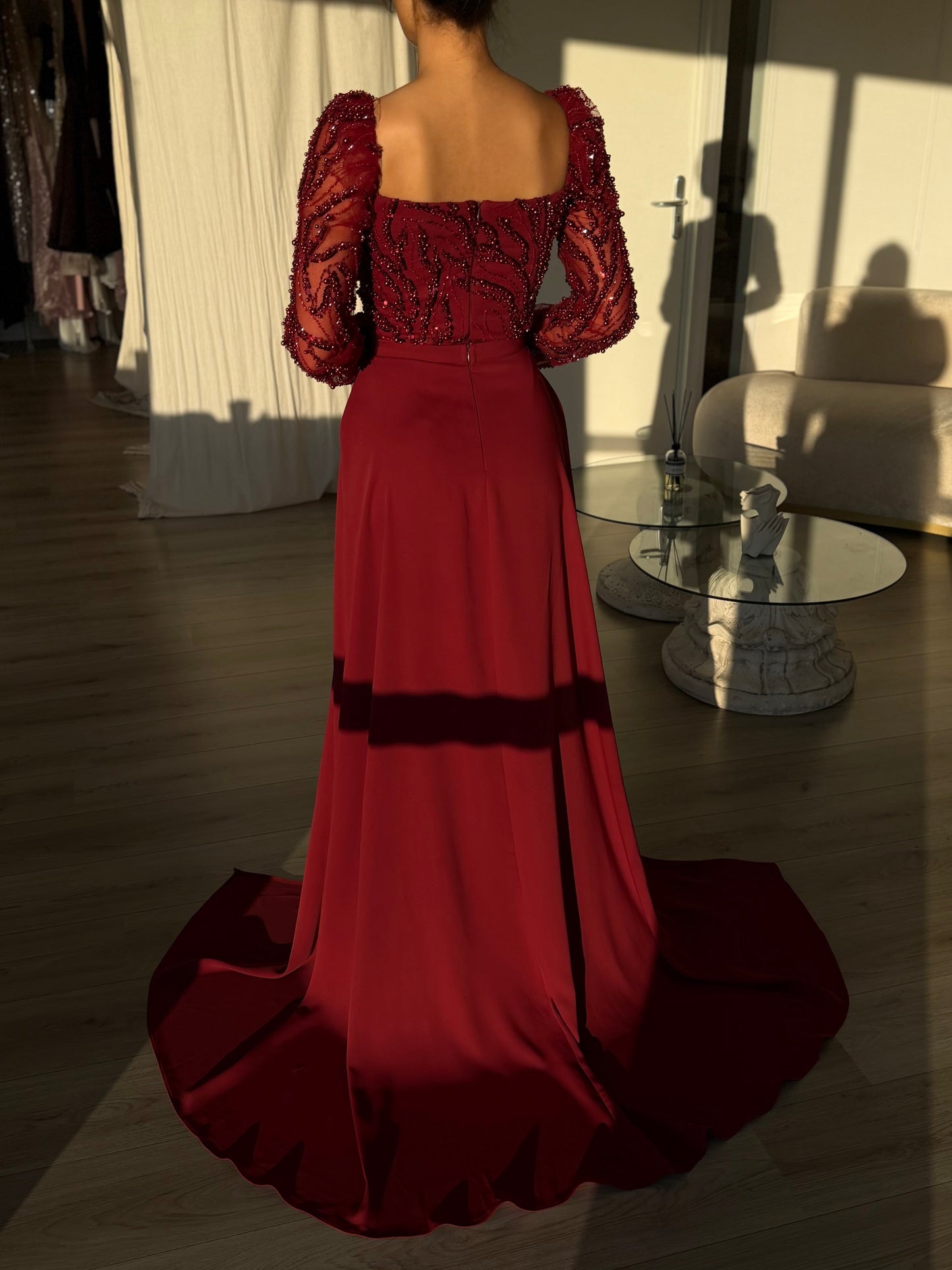 The Ayde dress burgundy