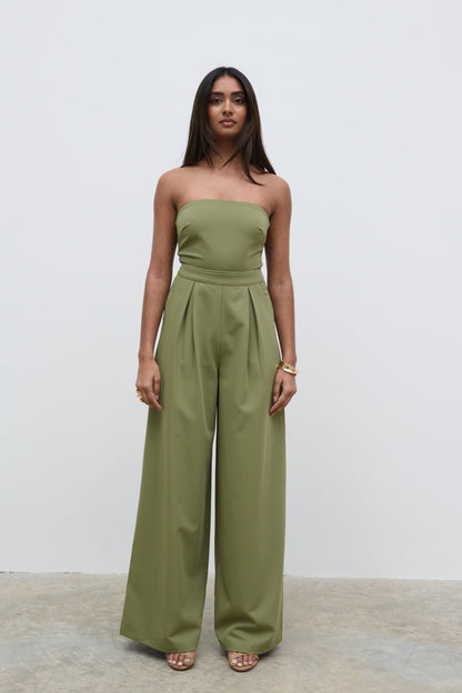 Campbell Bandeau Jumpsuit - Olive