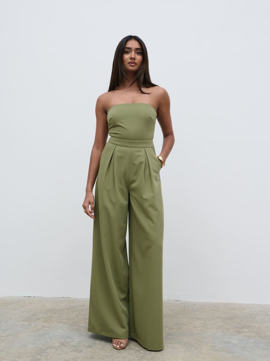 Campbell Bandeau Jumpsuit - Olive