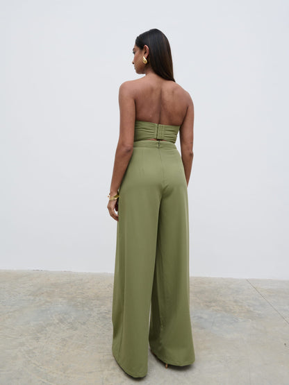Campbell Bandeau Jumpsuit - Olive