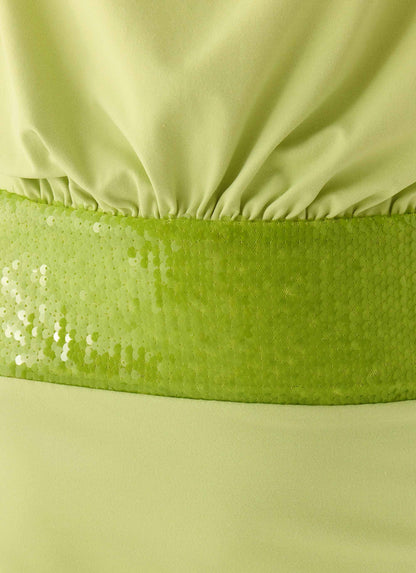 Carlie Halter Mini Dress - Lime