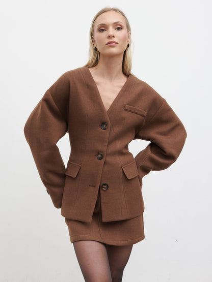 Colby Mini Skirt - Brown