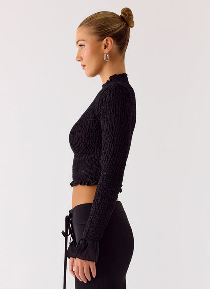 Connie Long Sleeve Top - Black