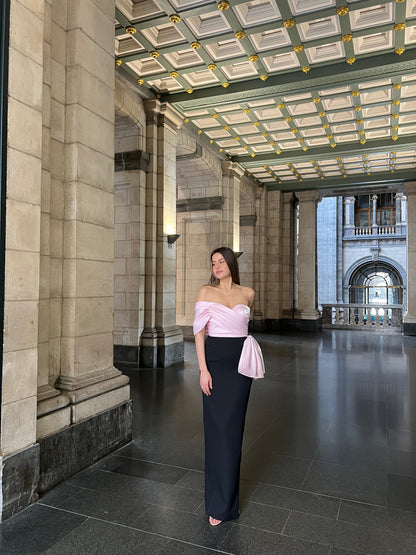 The Serra dress pink and black