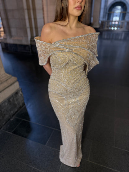 The Suela dress beige
