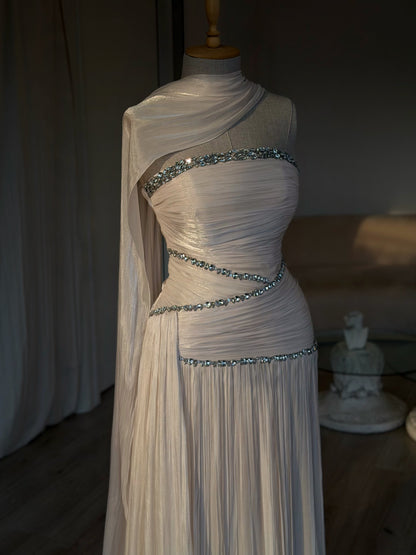 The Alia dress ivory beige