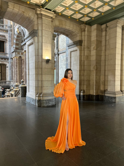 The Hira dress orange