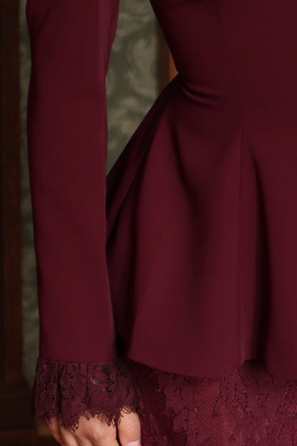 The Evelia suit plum