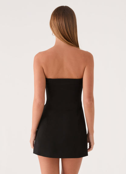 Della Strapless Mini Dress - Black