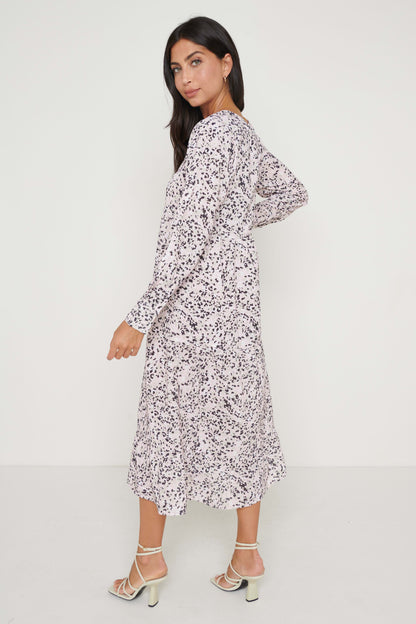 Dotty Day Dress - Pink Leopard