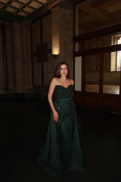 The Afra dress green