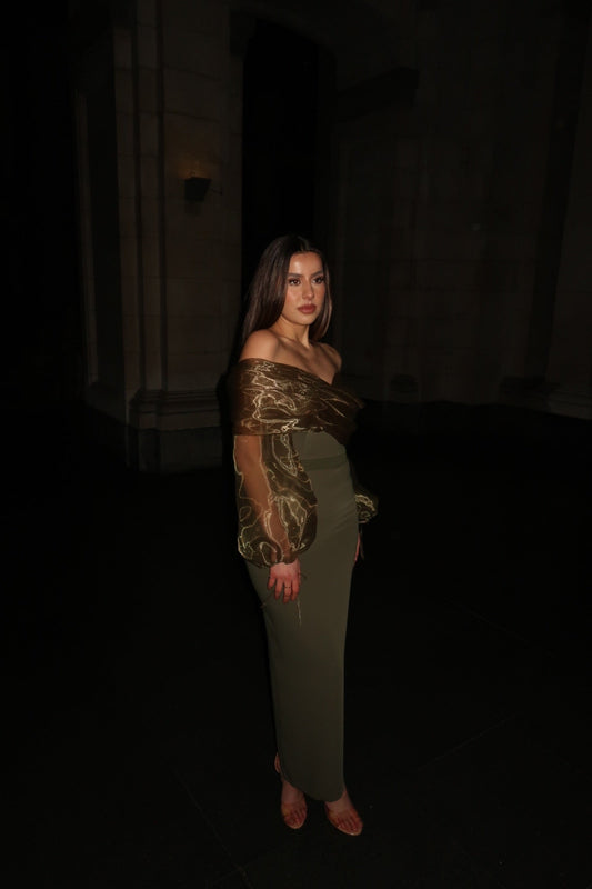 The Lena dress khaki green