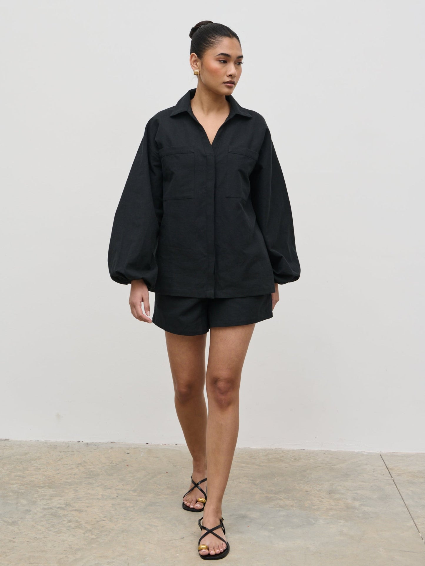 Emerson Cotton Shorts - Black
