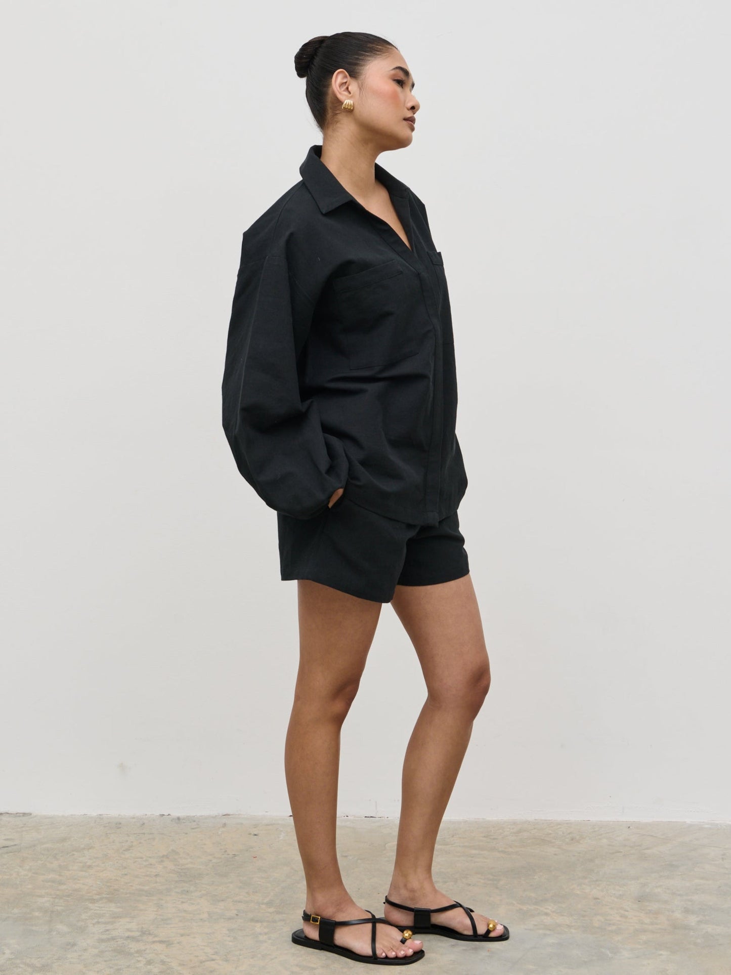 Emerson Cotton Shorts - Black