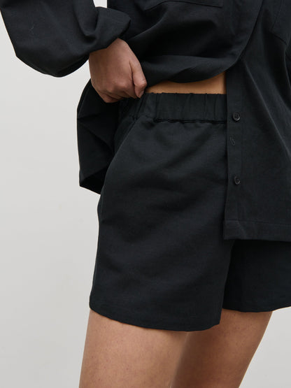 Emerson Cotton Shorts - Black