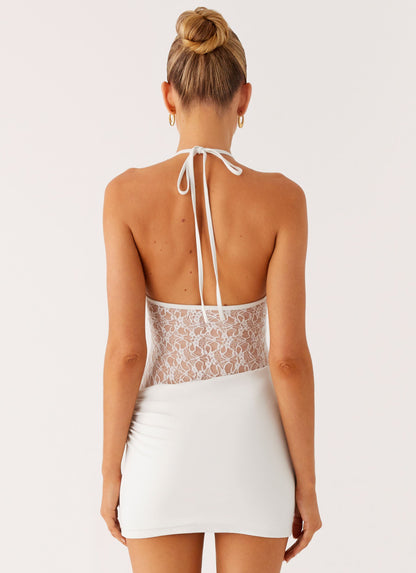 Enchant Lace Mini Dress - Ivory