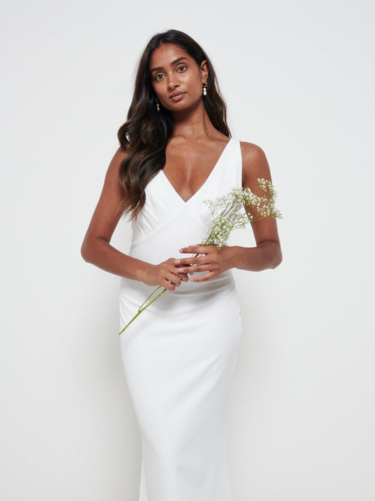 Esmee Crepe Maxi Dress - Ivory